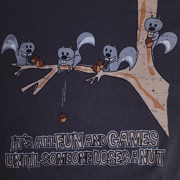 Squirrel nut ironic cringe humor Y2K style shirt - Picture 2 of 3